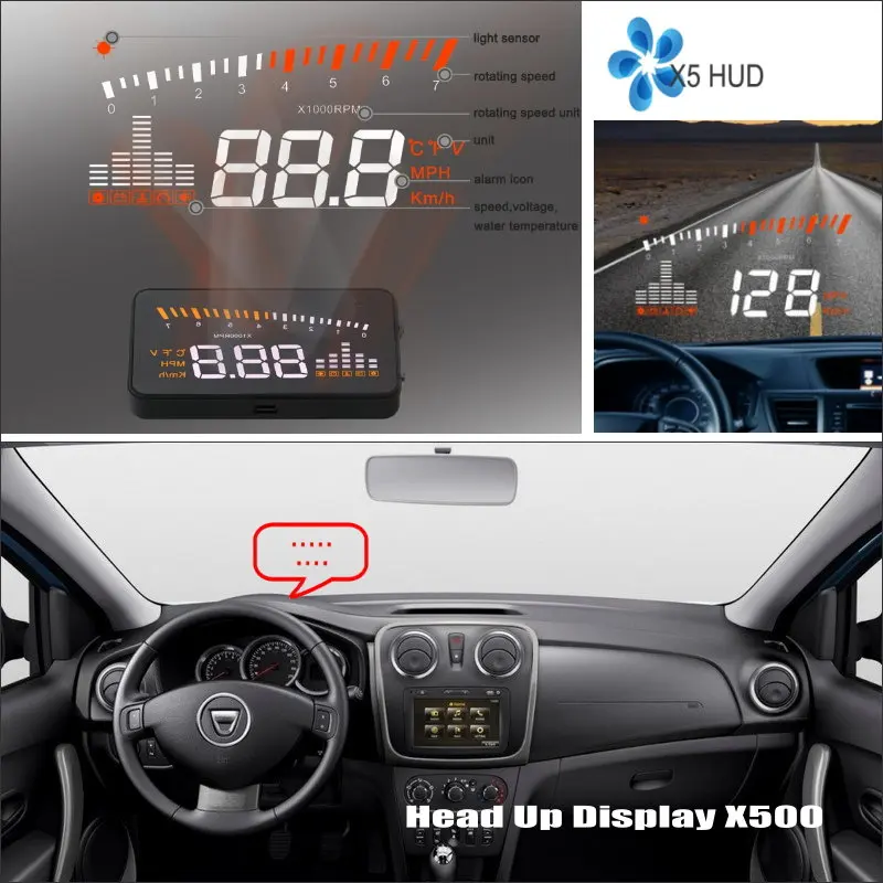 Автомобильный HUD Дисплей для Renault Duster Dacia Nissan Terrano безопасный экран вождения