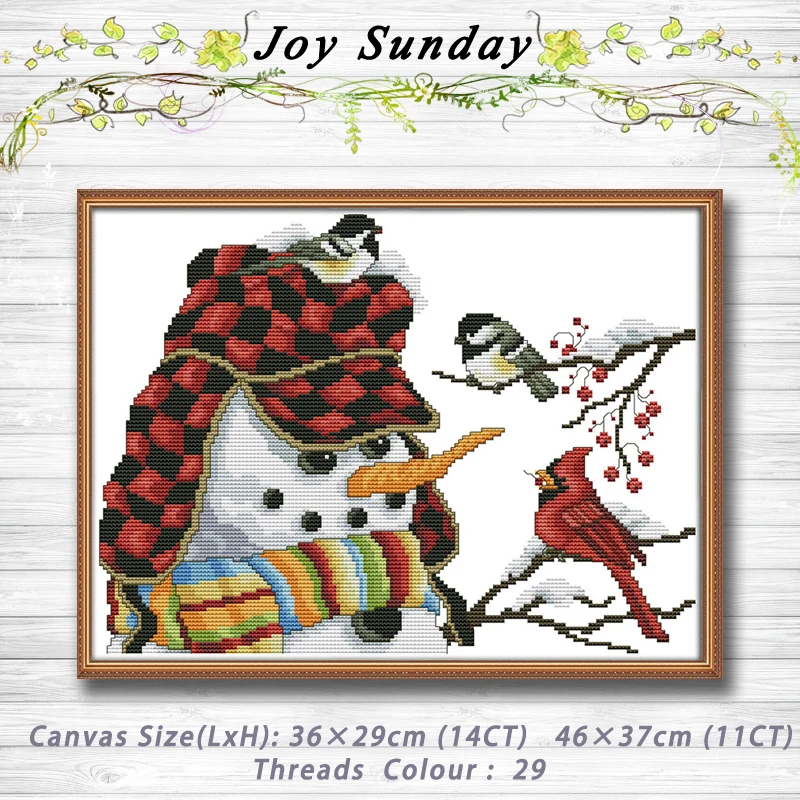 

Christmas Snowma painting dmc 14CT 11CT counted cross stitch kits embroidery set Needlework Set chinese cross stitch Home decor