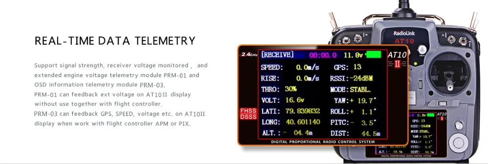 Radiolink AT9S 10CH R9DS AT10 II 12CH R12DS T8FB 8CH R8EF 2,4 GHz приемник дистанционного управления для радиоуправляемого вертолета/радиоуправляемой лодки