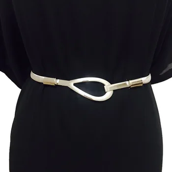

Female Wide Dress Metal Belt Available New Fashion Brand Luxury Metal Belt For Women Ms Elastic Waist Chains Ceinture Femme
