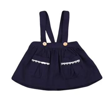 

Newborn Baby Girl Autumn Brace Overalls Party Sleeveless Skirts 6M-3Y