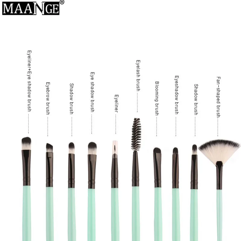 Makeup Brushes Set Powder Foundation Blush Eyeshadow Eyeliner Lip Beauty Make up Brush Tools MAANGE 18 Pcs