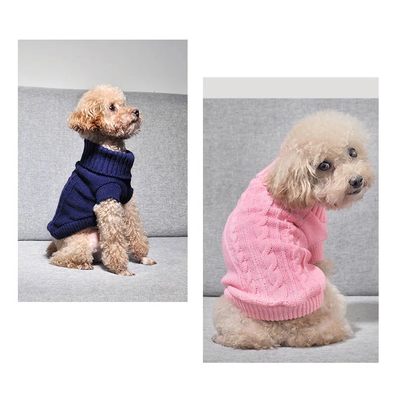 Pet Dog Cat Clothing Winter Autumn Warm Cat Knitted Sweater Jumper Puppy Pug Coat Clothes Pullover