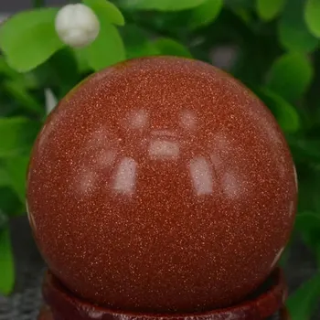 

(1.2")30MM Nice Gemstone Red Goldstone Sand Sphere Crystal Ball Chakra Healing Reiki Stone Carving Crafts,Minerals