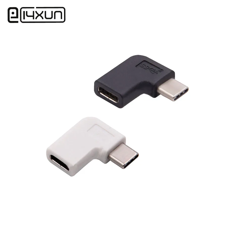 

1pcs USB 3.1 Type C Male to Female Plug Jack Standard Type-C Right Angle Connector Adapter