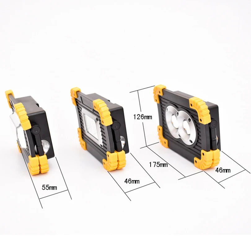 Buy 20W Portable COB LED Camping Lantern Rechargeable Work Lamp Light Floodlight Flashlight Outdoor Tent Lamp Spotlight Searchlight