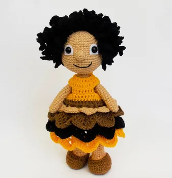 

crochet armigurumi rattle girl dollmodel number WL008