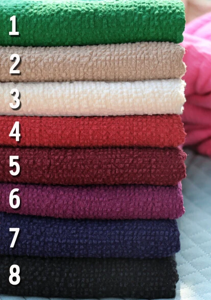 

Good Chinese wind winter retro jacquard ultra textured bubble slightly thick cotton hemp linen cloth fabric 8 color