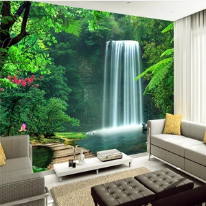 Beibehang Custom Photo Background Wallpaper Landscape Waterfall Background Wall Mural 3D Large Mural Wall Paper