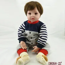 60 см силиконовые куклы reborn для новорожденных, реалистичные виниловые куклы для младенцев, лучший подарок на год и Рождество