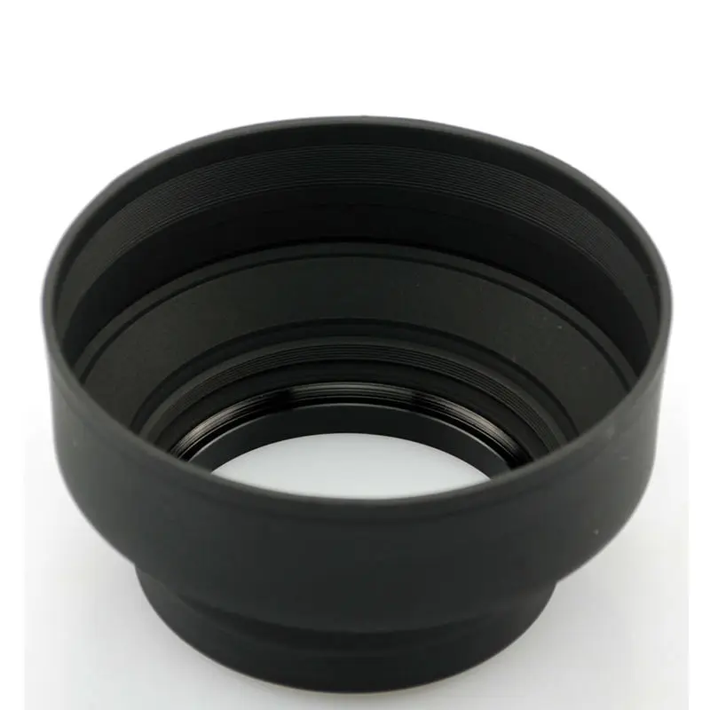 58mm Collapsible Rubber Lens Hood for Standard & Wide & Tele Focus 3 in