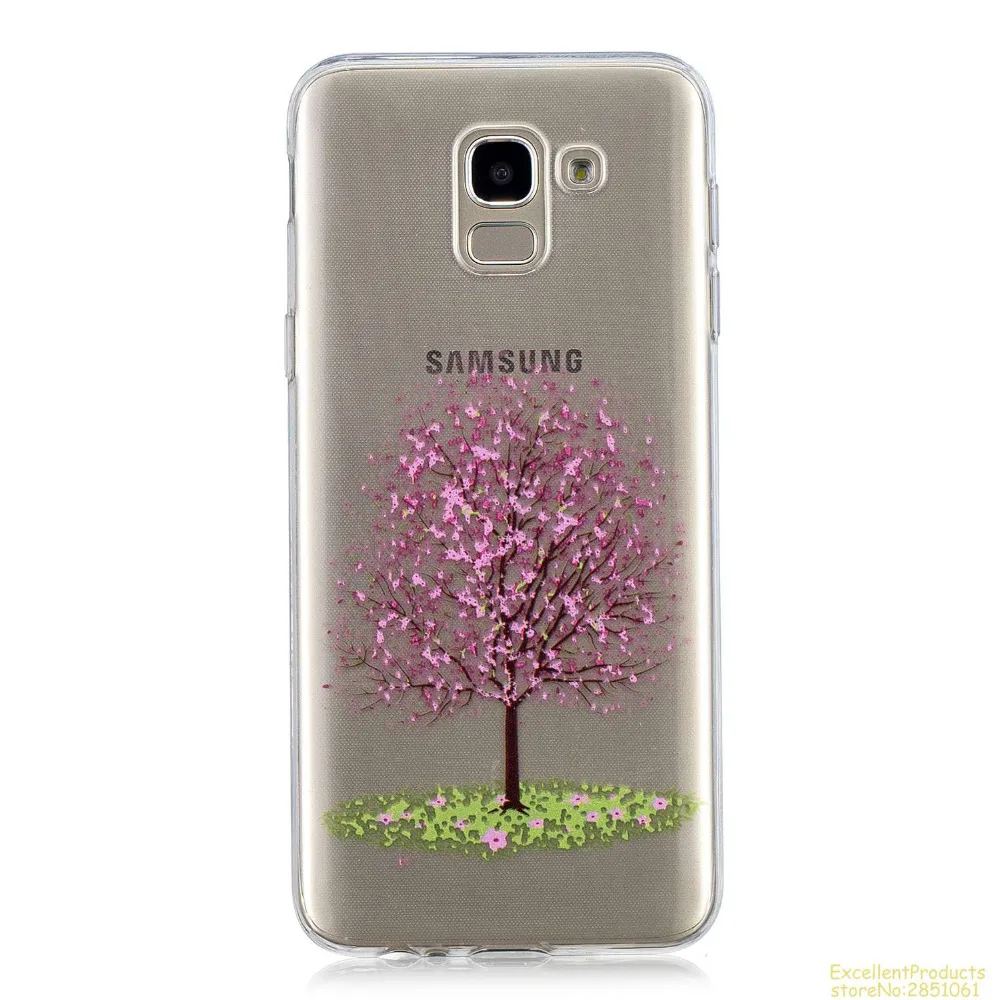 Силиконовый чехол для телефона samsung J6 2018 fundas hoesje Красивый Веселый мультяшный