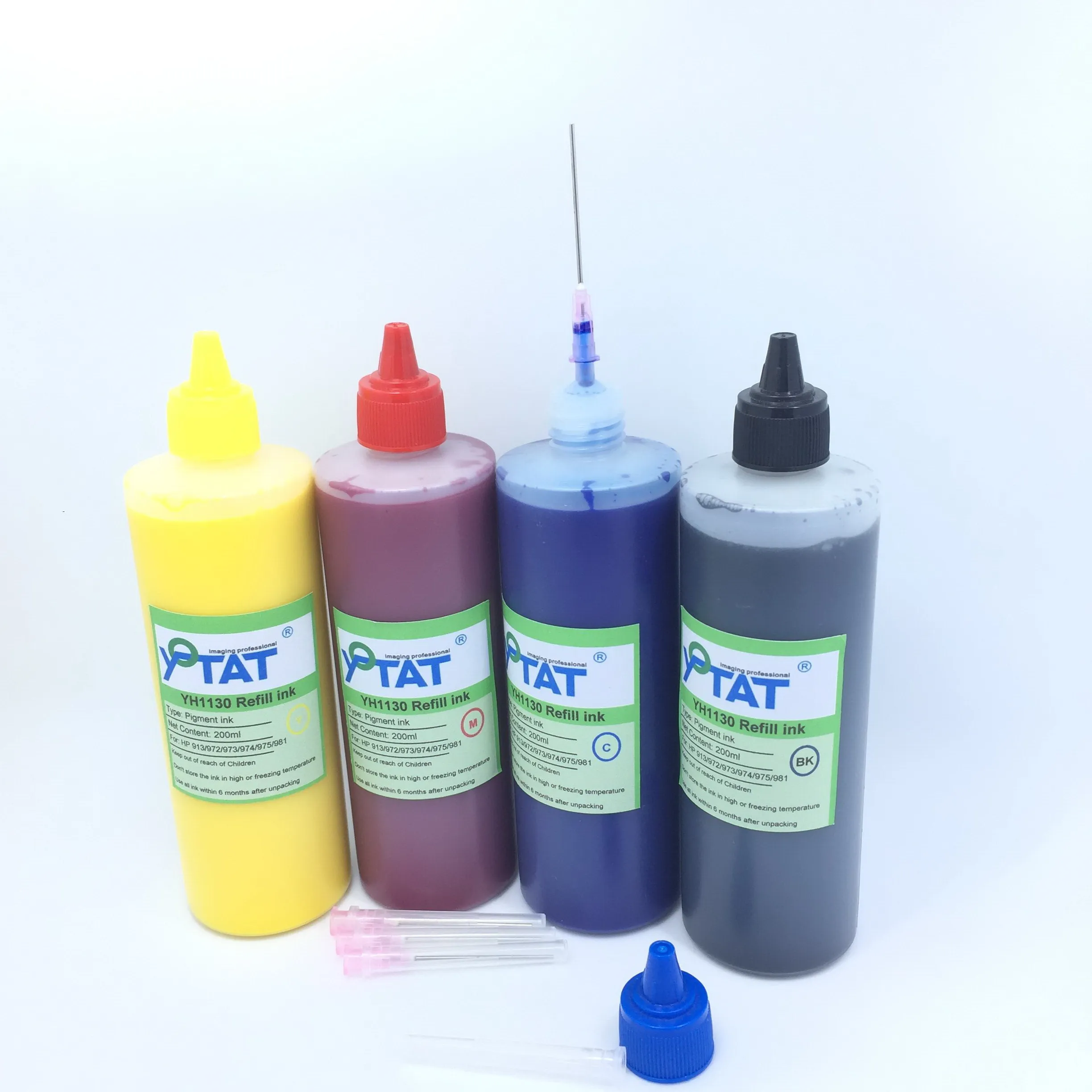 YOTAT 4*200ml bottled Pigment ink for HP913 HP972 HP973 HP974 HP975 HP981 cartridge or CISS | Компьютеры и офис