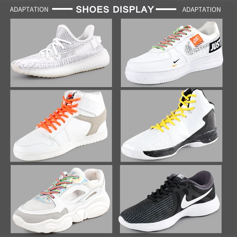 1 Pair Round Shoelaces Solid Rainbow Shoe laces Outdoor Leisure Sneakers Unisex Shoe lace Classic Martin Boot Shoeslace