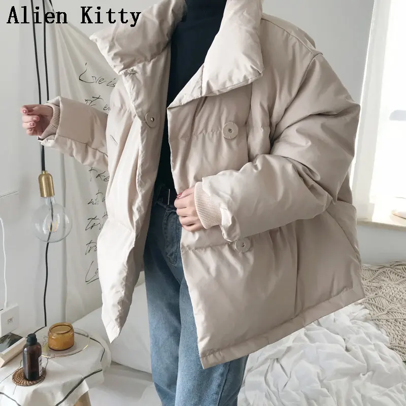 Alien Kitty зимняя Стильная верхняя одежда модная теплая Женская ветровка свободные