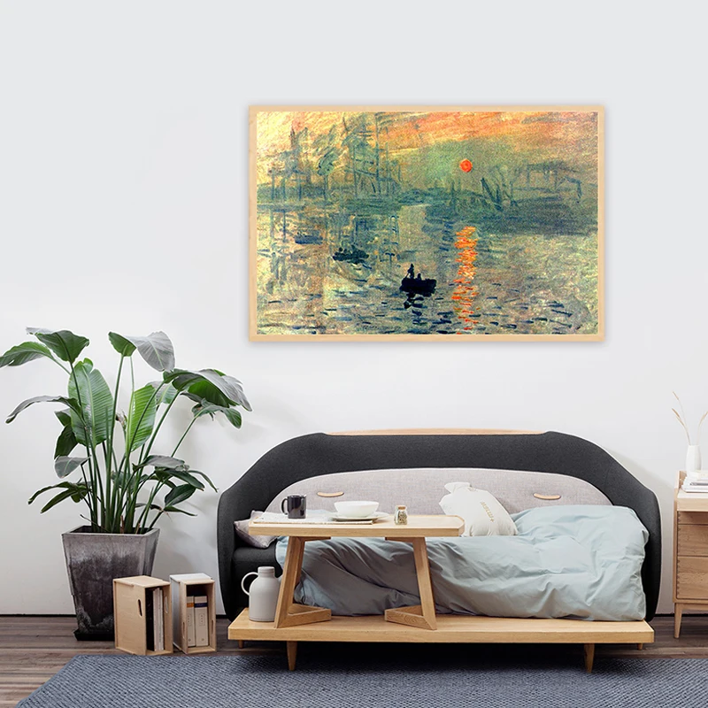 

diy painting by numbers Claude Monet Impression Sunrise impressionism Landscape Decoration Paint Hand-drawn deco