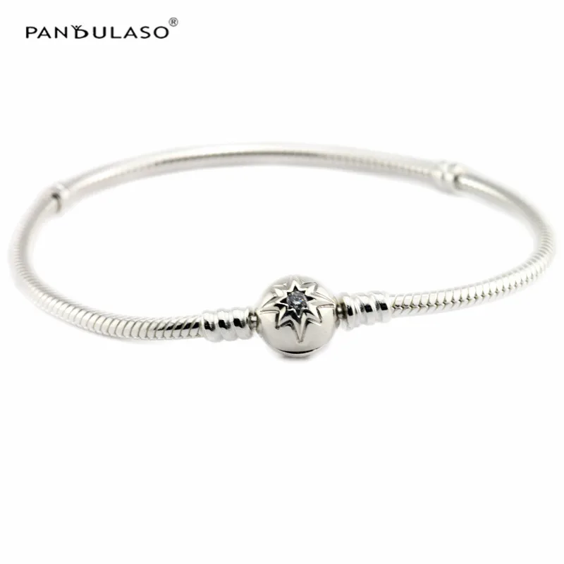 

Starry Sky Clasp Clear CZ Bracelet Fit Charms & Beads original 925 Sterling Silver Bracelets Female Fashion Bangle
