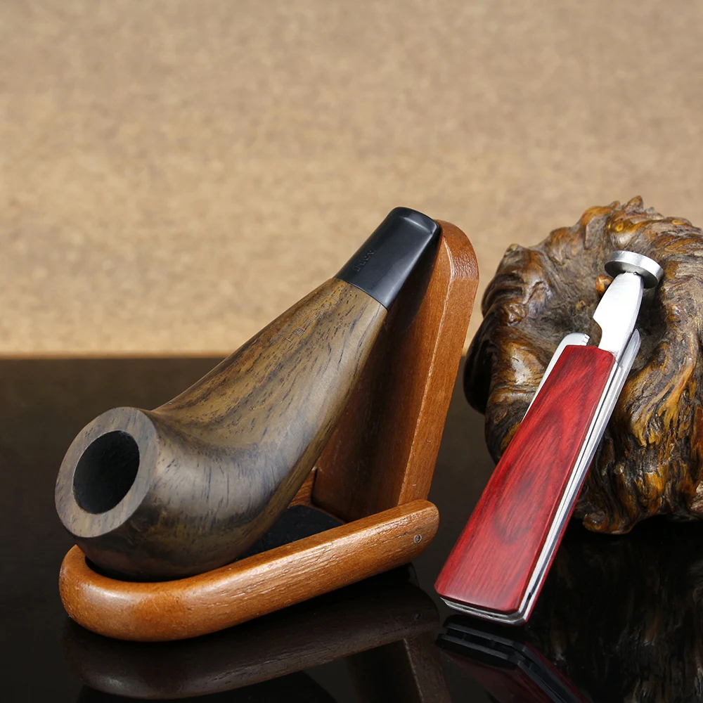 Durable wooden pipe stand rack foldable holder for tobacco smoking pipe ciga CH