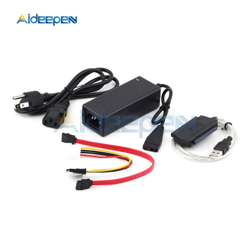 

SATA/PATA/IDE Drive to USB 2.0 480 Mbps Adapter Converter Cable AC 100V-240V 50-60Hz For 2.5/3.5" IDE SATA Hard External Drive