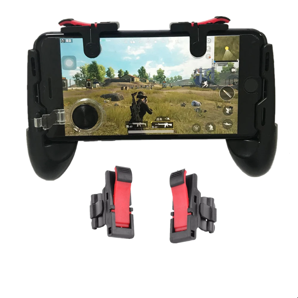

2 Pcs/ A Pair Game Fire L1 R1 Extinguisher Mute Anti-fire Game Rocker For PUBG Mobile Game Black Color For Phone Accessories