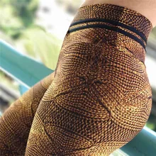 Weljuber Prints Imitation Knitwear Leggings Womens High Waist Push Up Hips Leggings Sexy High Elastic Skinny Trousers