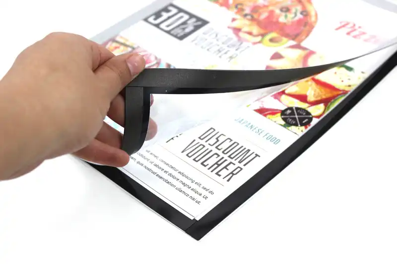 A6 Presentation Folder Sticker Poster Display Case Magnetic Edge