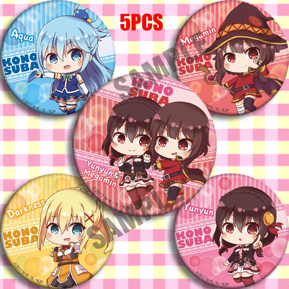 

Anime KonoSuba: God's Blessing on this Wonderful World! Cosplay Bedge Cartoon Collect Bag Badge For Backpack Button Brooch Pin