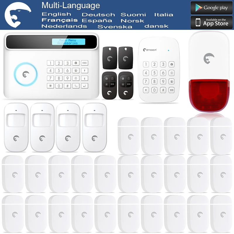 

Etiger eTIGER GSM/PSTN Burglar Alarm System For Home/Office +25 Door Sensor & Strobe Siren