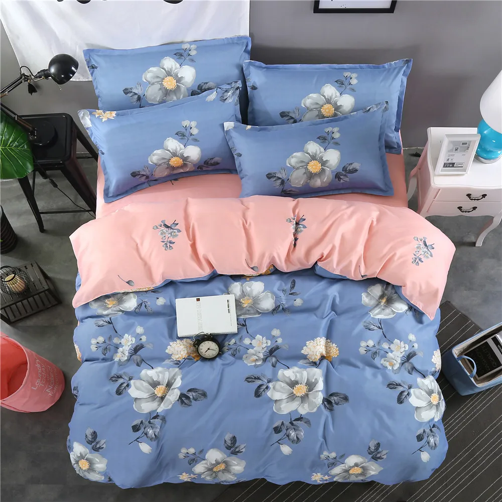 Waliicorners Nordic simplicity style geonetric pattern Duvet Cover sheets Bedding Set King queen full twin size Cute Girls bedclothes 14 378A1707