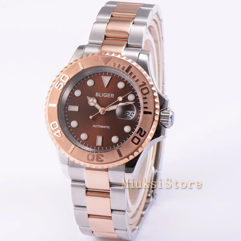 

40mm Sapphire Crystal montre pour acier inoxydable Poignet Date Analogique montres Hommes Marque Horloge bonbon Waterproof