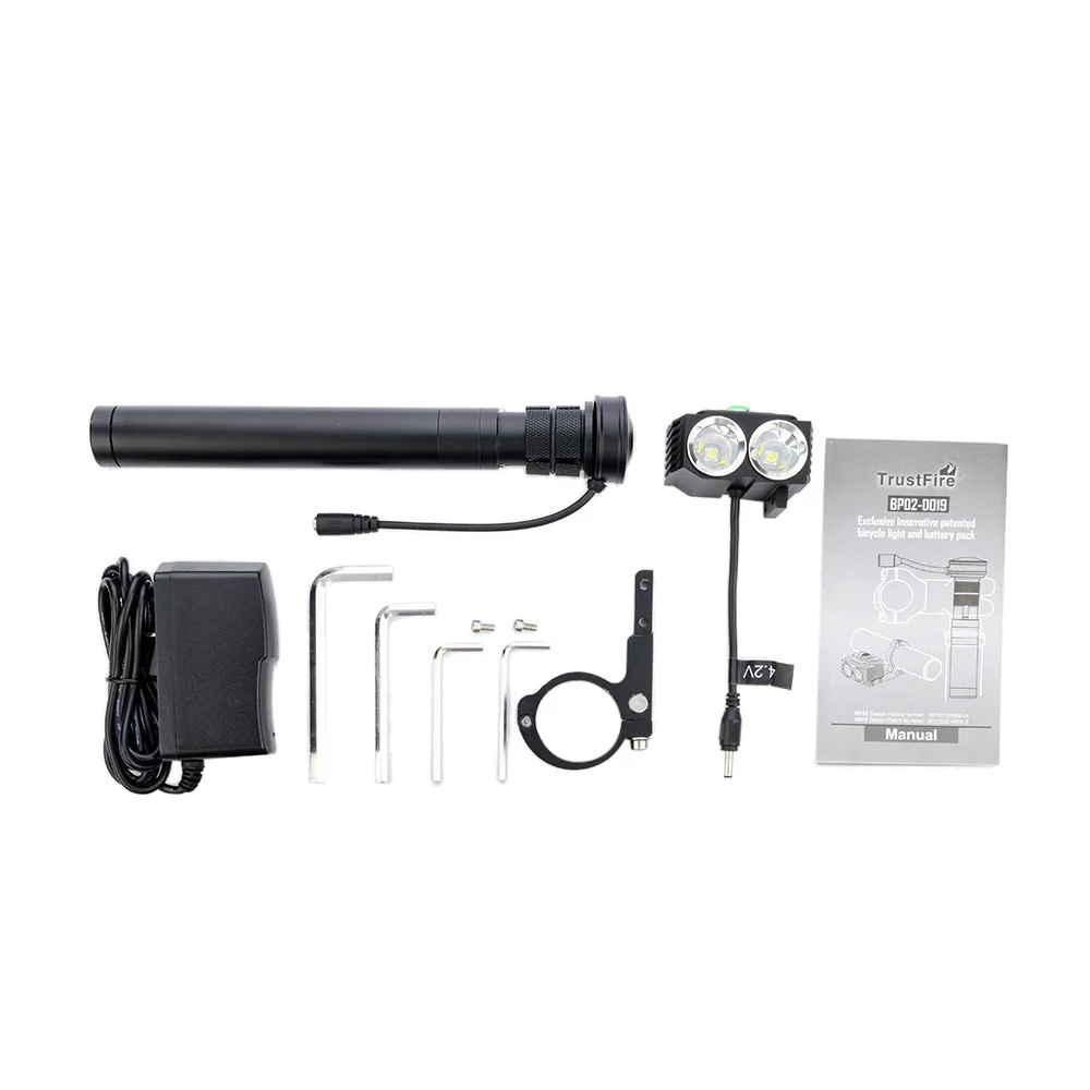 Clearance BP02-D019 Cycling Safety Bicycle Light Set Batteries 3400mah Rechargeable Battery Pack and Charger for Camping Cycling Hiking 1