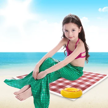 

2016 nice cute bikini swimsuits set swimming mermaid tail long dress for seaside children swim suit clothing pool for girls