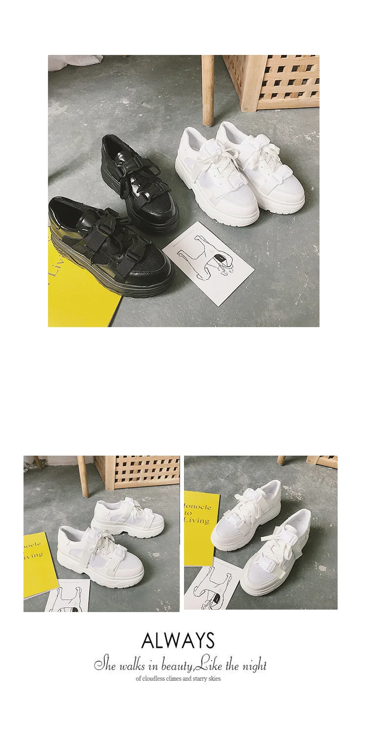 Черно-белые модные женские весенние воздухопроницаемые кроссовки г. Женская повседневная обувь на плоской платформе брендовые плоские женские туфли SC-02