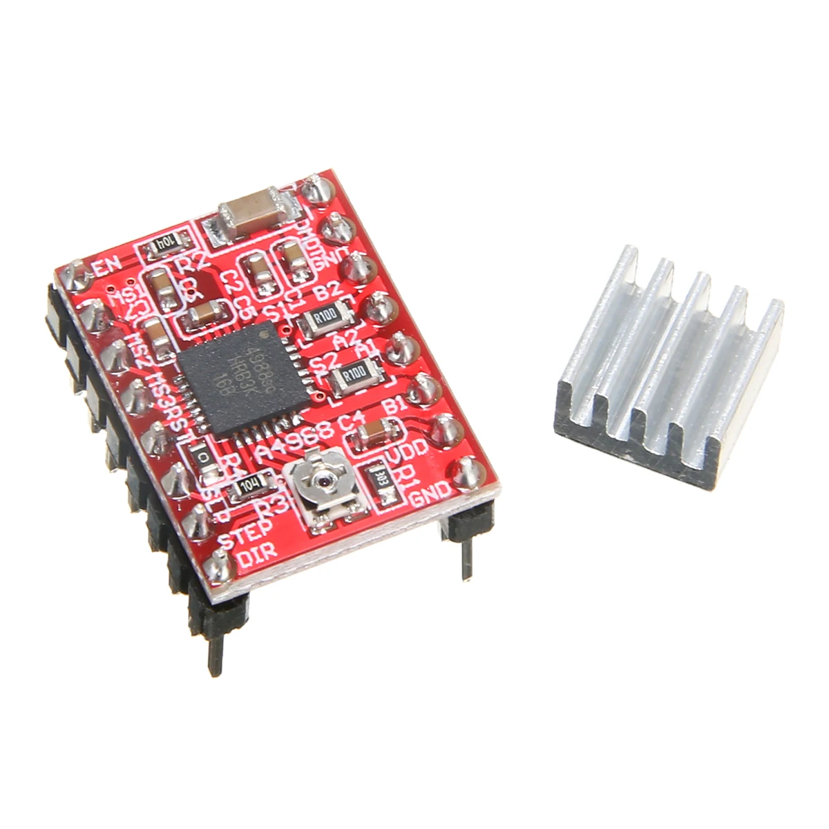 5pcs/set Mini Electrical Stepping Motor Driver A4988 Stepper Motor Driver Module 3D Printer RepRap with Radiator Heat Sink