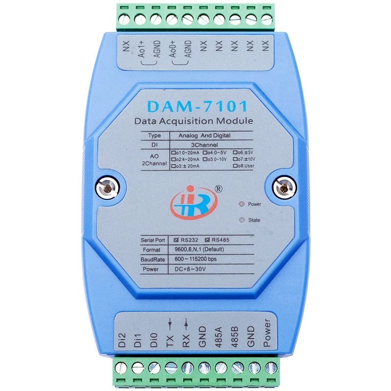 

DAM7101 Digital Input Analog Output Voltage and Current Mixing Module RS485RS232\Modbus