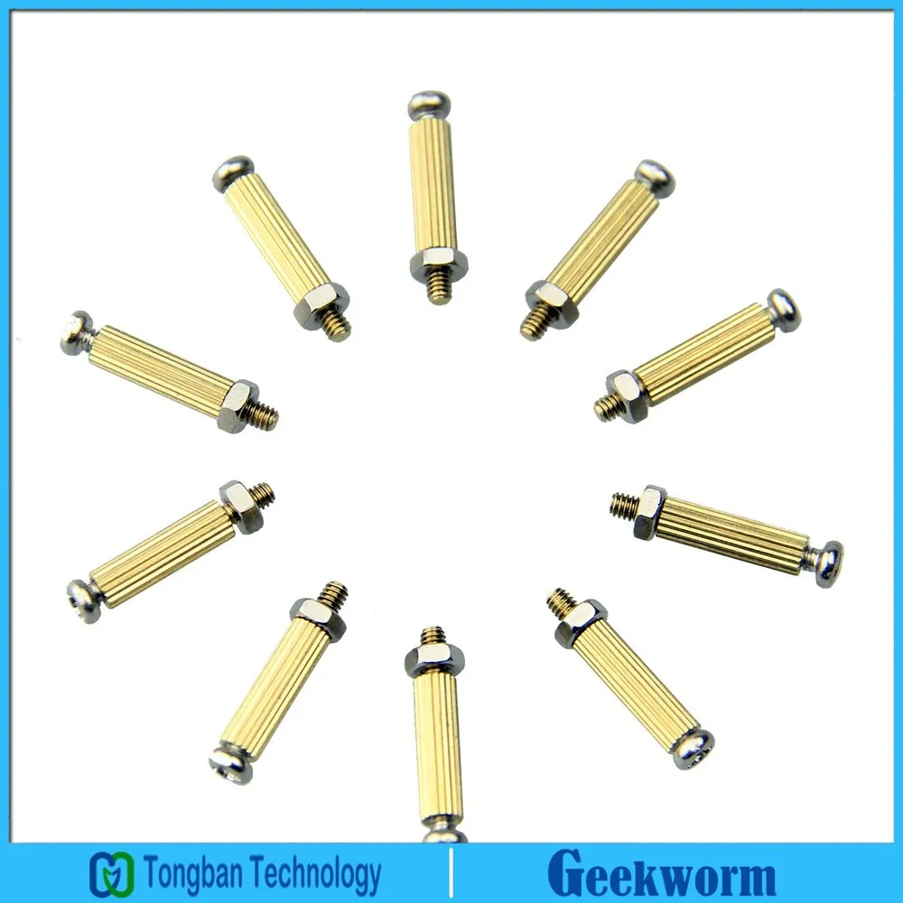 

30 PCS/Lot Raspberry Pi 3 Model B / 2B / B+ Hat M2.0 (11mm + 4mm) Copper Cylinder Standoff + Screw + Nut Kits (10PCS/bag)(3 bag)