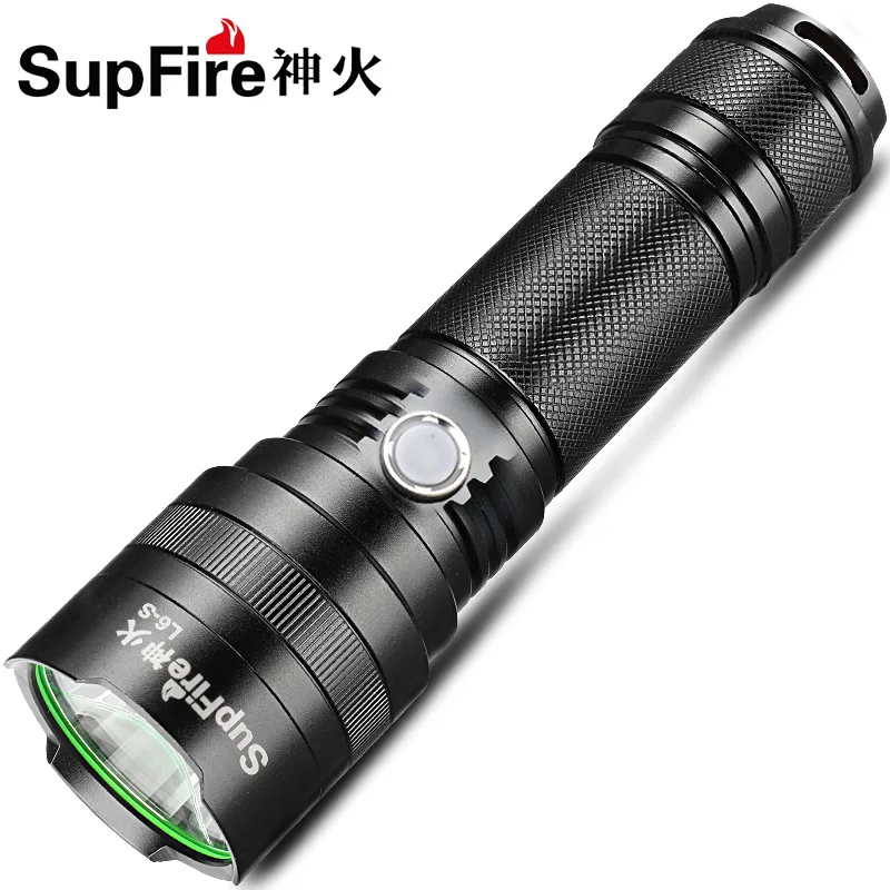 2017 SupFire L6 S 1100Lm CREE T6 5 режимов USB зарядное устройство светодиодный фонарик на 1*18650