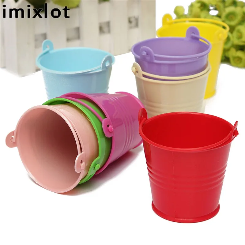 Imixlot Cute Mini Metal Candy Bucket Wedding Party Chocolate Candy