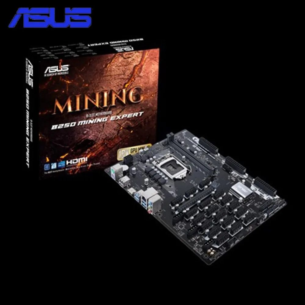 

NEW ASUS 19 graphics Board B250 MINING EXPERT Motherboard ATX Board Type 12V Power Supply DDR4 Memory 32GB PCLE Interface