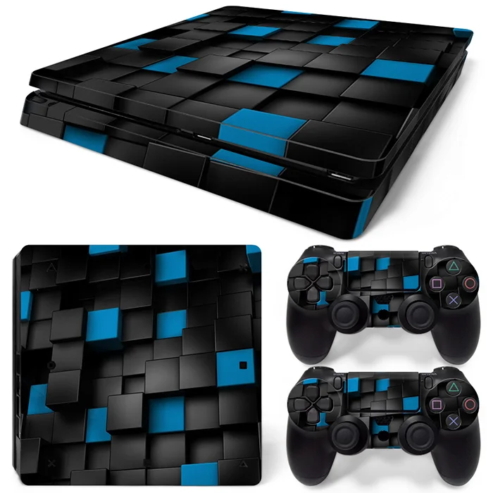 

Free Drop Shipping Removable Vinyl Skin decal stickers For PlayStation 4 Slim PS4 Slim Console+2Pcs Sticker Controller protector