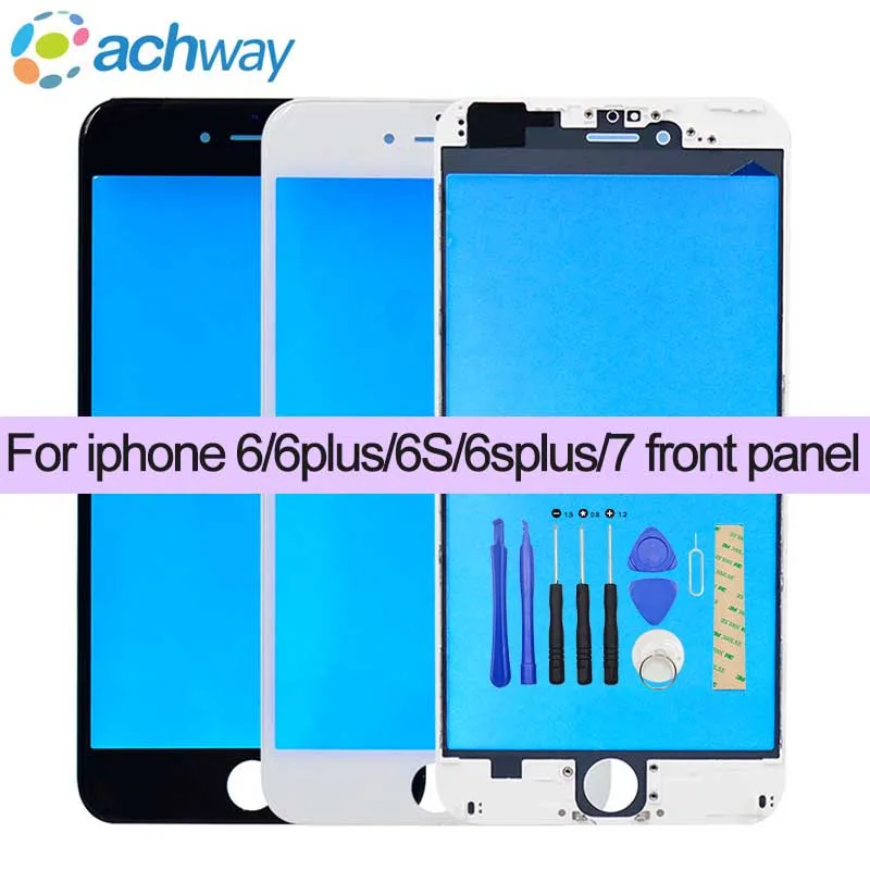 Передняя внешняя стеклянная линза запасная часть + рамка для iphone6 6S plus 7/ 7Plus