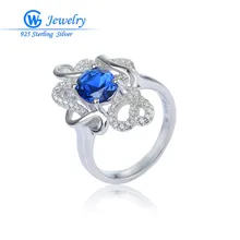 Pure Sapphire Rings Spherical Lower Real 925 Sterling Silver Ring Trend GW Advantageous Jewellery For Girls Wholesale Promotion FR350H70