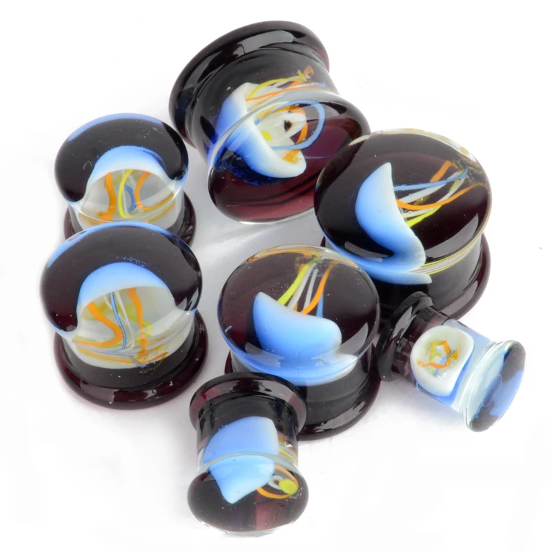 2pcs 8-16mm Green Jellyfish Grass Ear Plug Ocean Double Flared Translucent Bright Ear Gauge Expander Ear Piercing Body Jewelry
