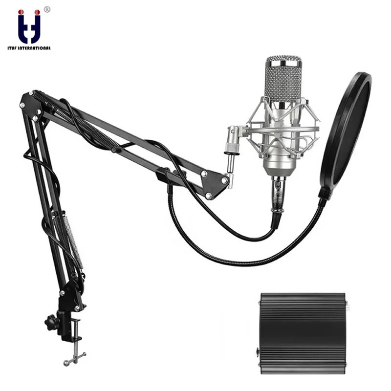 

Professional Condenser Microphone for computer BM 800 Audio Studio Vocal Recording Mic KTV Karaoke + Microphone stand + Filter