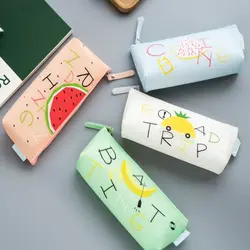 Новые творческие Jelly Pencil мешок студент карандаш мешок небольшой свежий сумка для хранения фруктов силиконовые школьные принадлежности