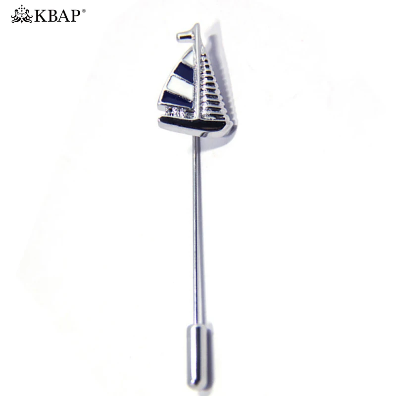 KBAP Mens Lapel Pin Mini Sailing Boat Gentleman Lapel Stick Pin Brooch
