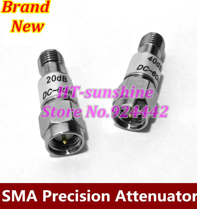 

1 шт./лот 20dB DC-6GHz2w SMA прецизионный аттенюатор RF коаксиальный аттенюатор