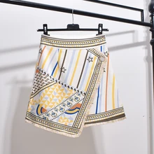 Летняя индивидуальная дизайнерская цветная юбка в этническом стиле с геометрическим узором