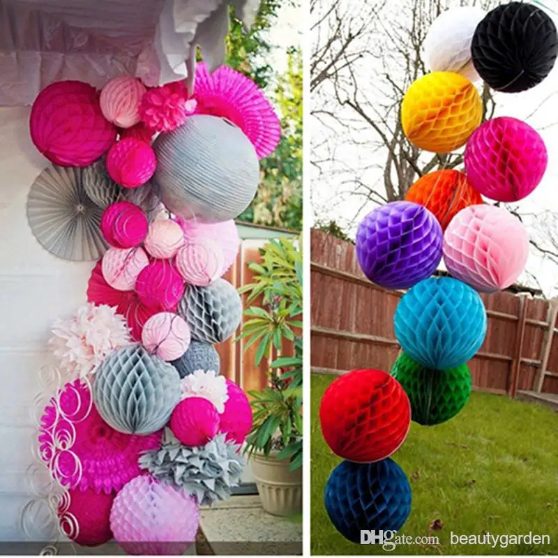 100pcs Lot 10cm Diameter Paper Honeycomb Flower Ball