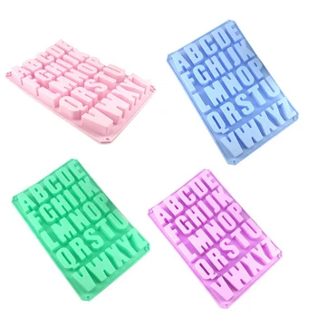 

Alphabet A-Z 26 English Letter Silicone Mould DIY Fondant Cake Candy Chocolate Mould Baking Decorating Tools Color random